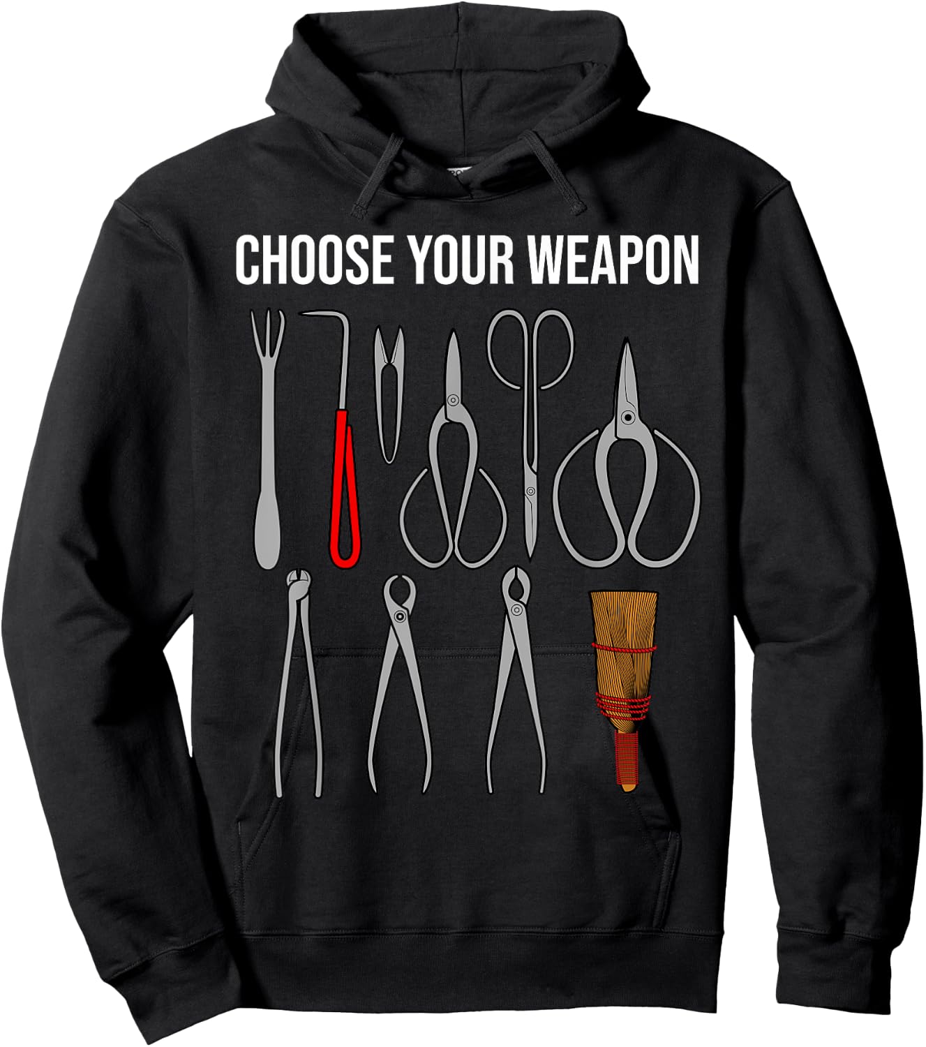 Funny Bonsai Gardening Tools Design Women Pruning Hoodie - Hoodie | Black