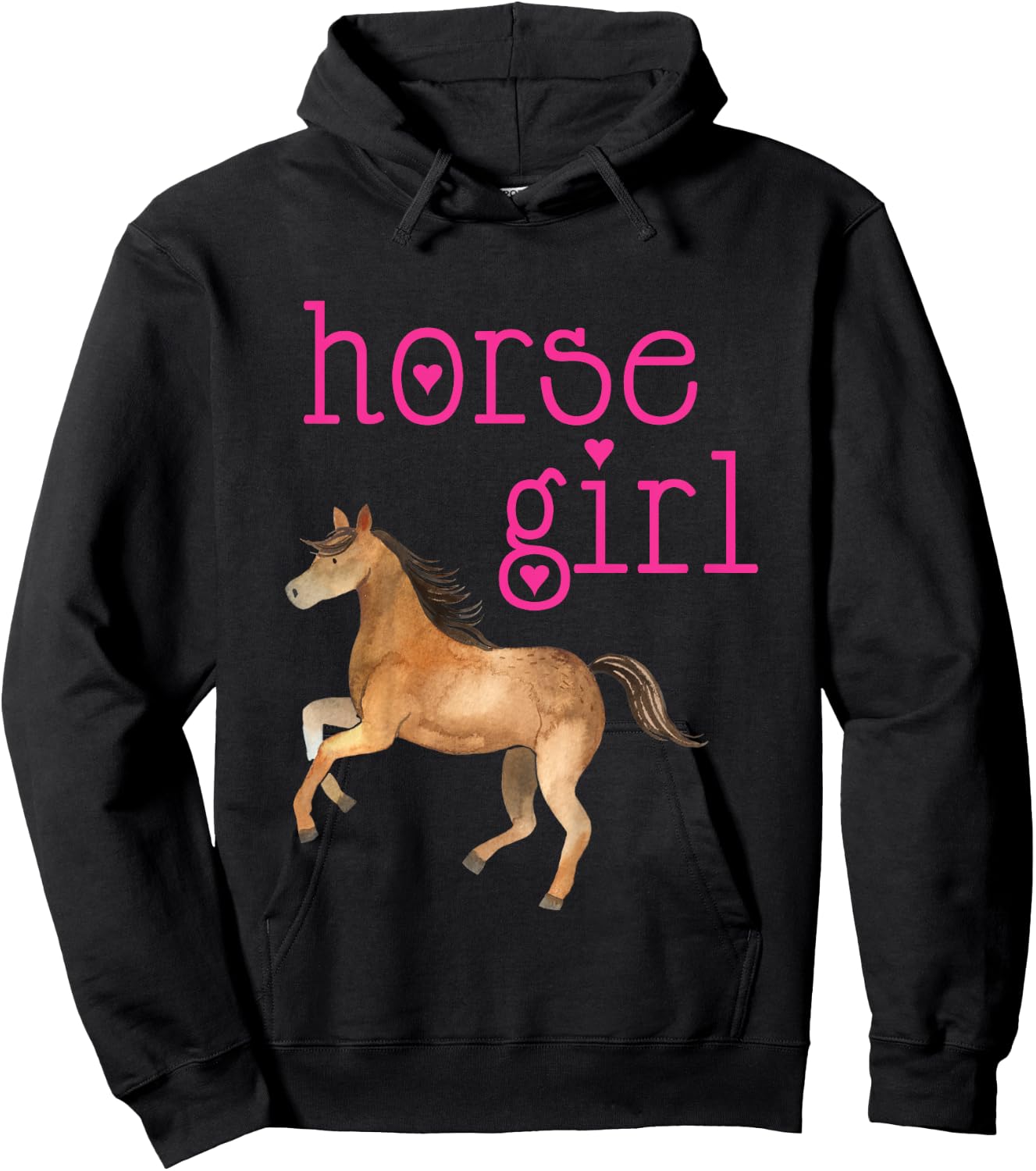Horse Girl Shirt Cute Just A Girl Who Loves Horses Art Gift Hoodie - Hoodie | Black