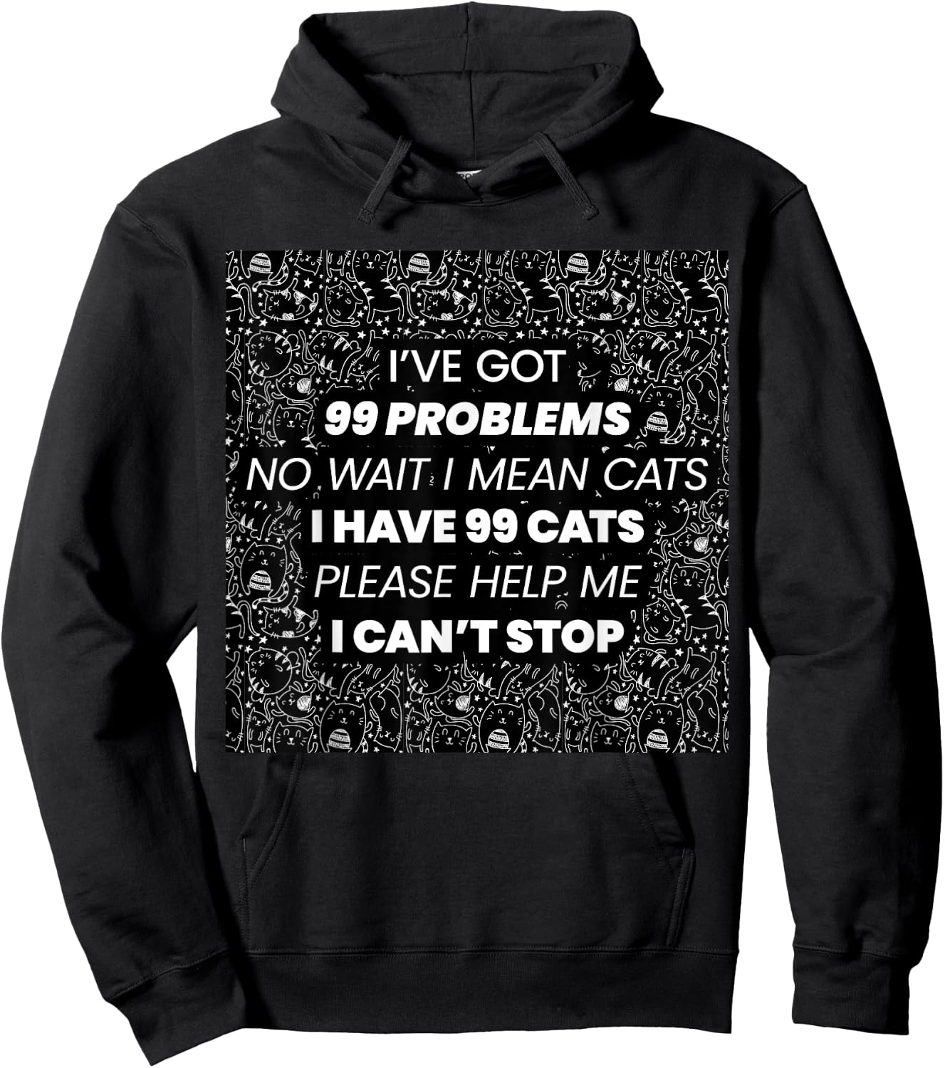 I've Got 99 Problems No Wait I Mean Cats I have 99 Cats Hoodie - Hoodie | Black