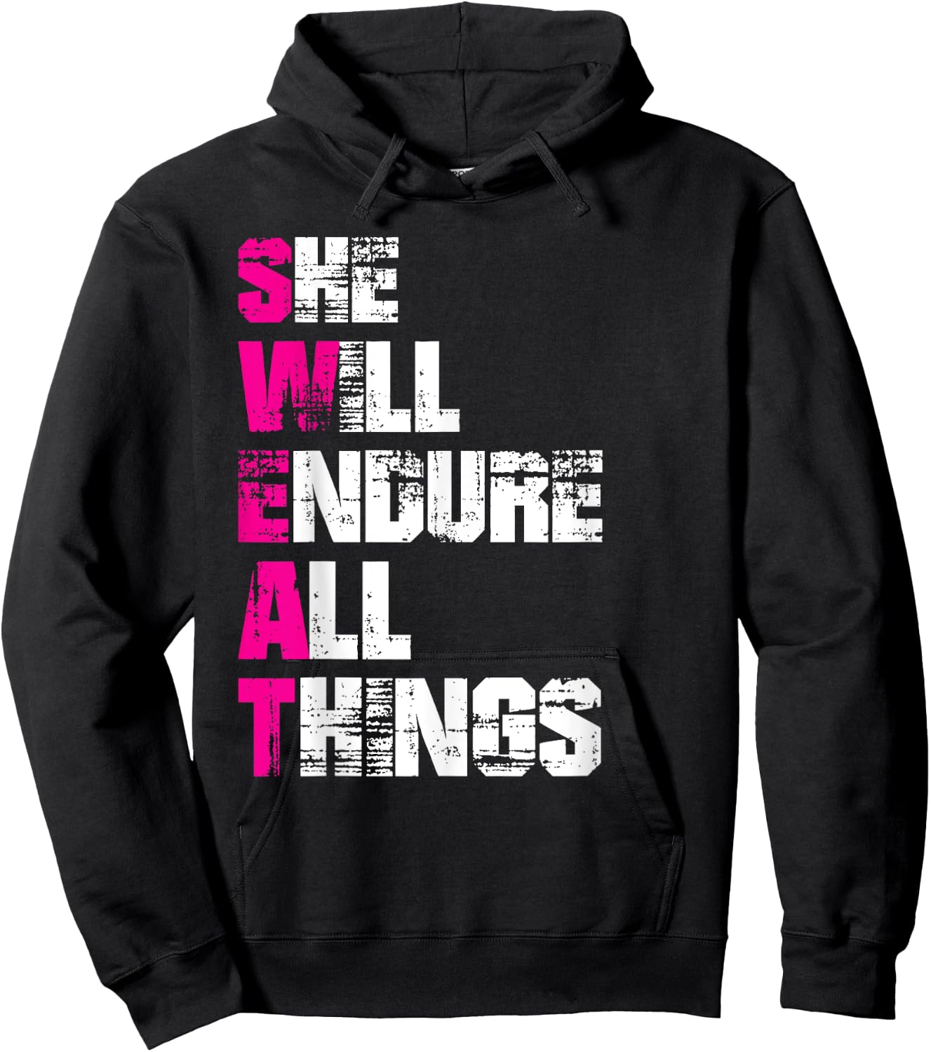 She Will Endure All Things - Motivational Hoodie - Hoodie | Black