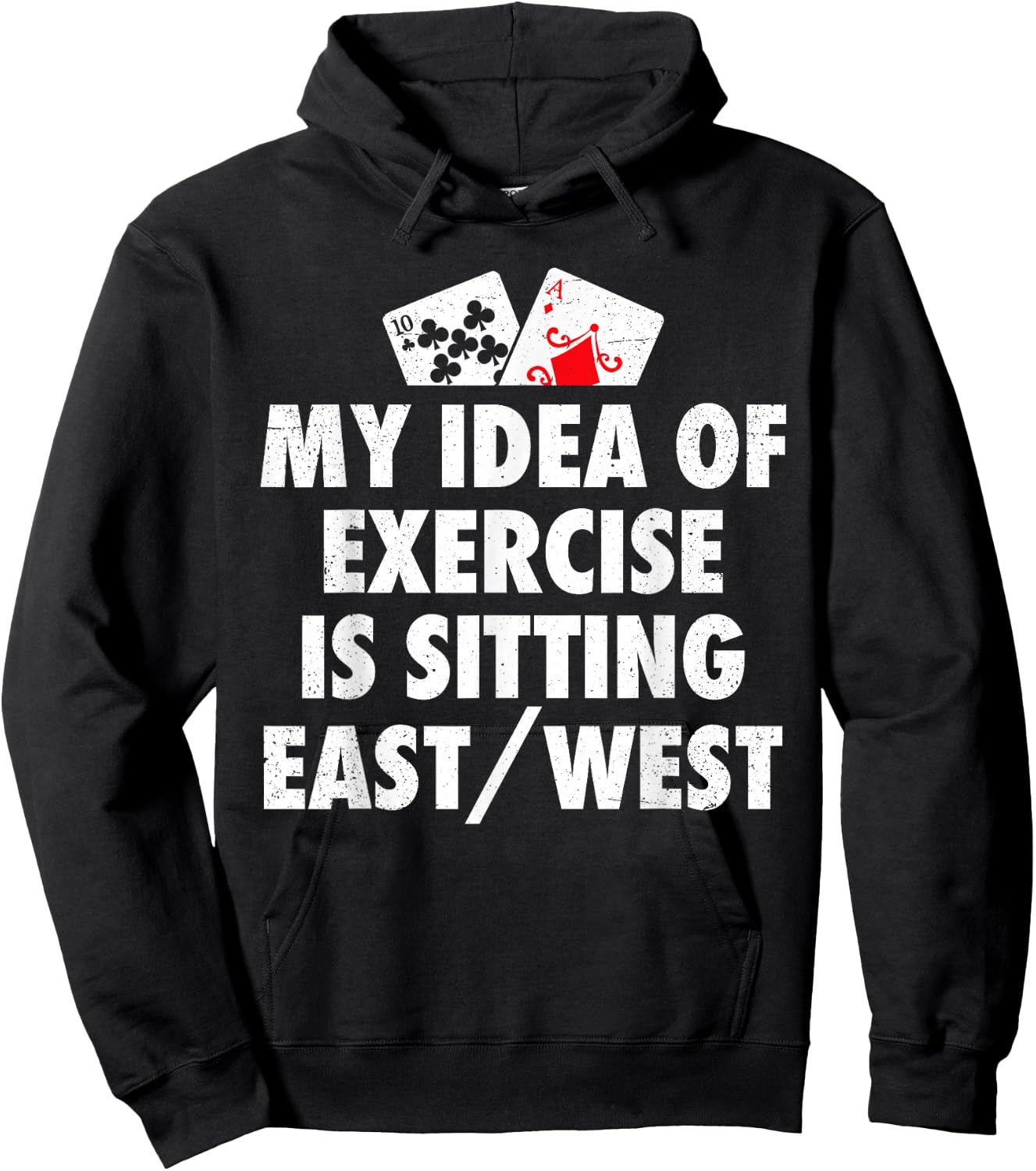 Funny Bridge Card Game Player Hoodie - Hoodie | Black