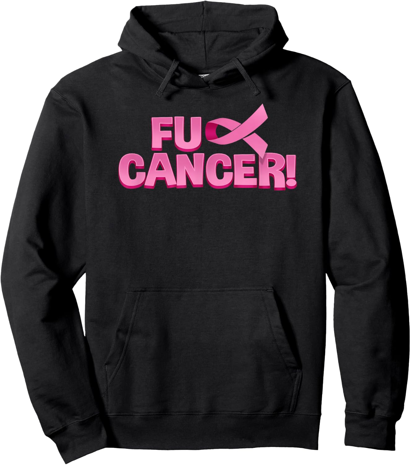 Fuck Cancer Pink Ribbon Shirt Hoodie - Hoodie | Black