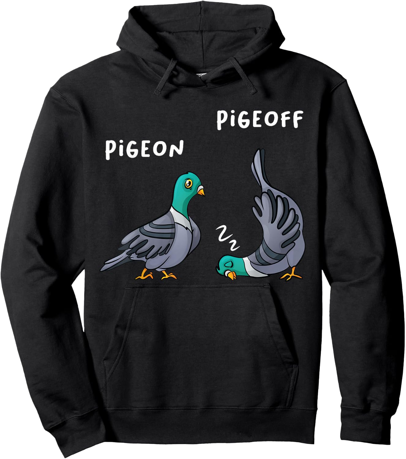 PigeON PigeOFF I Vogel Taube Taubenzüchter Haustaube Tauben Hoodie - Hoodie | Black