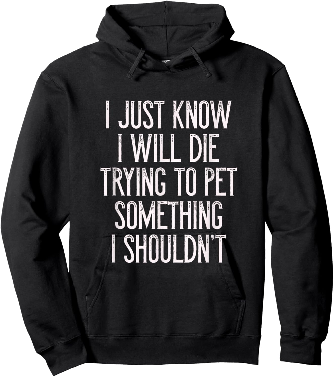 I Just Know I Will Die Trying To Pet Something I Shouldn't T Hoodie - Hoodie | Black