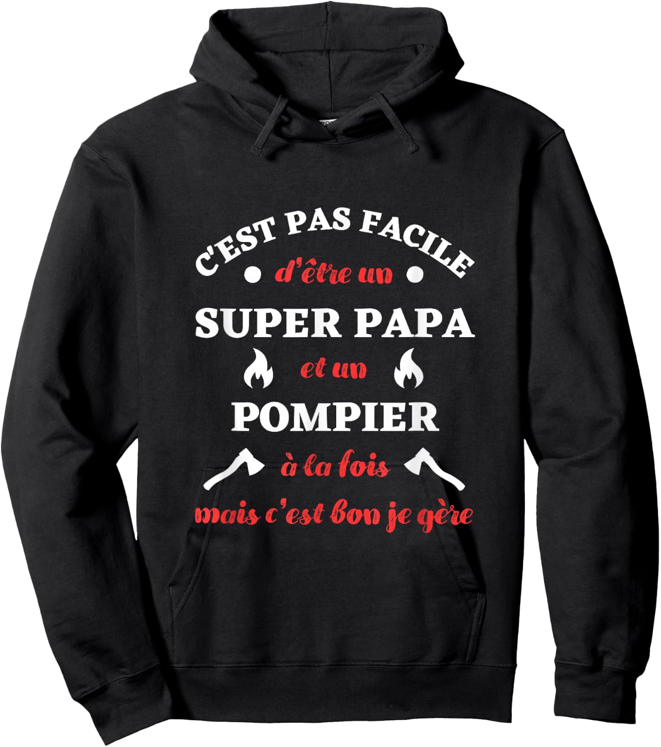 Super Dad Fireman Je Manager Funny Gift Firefighters , Black, S Hoodie - Hoodie | Black