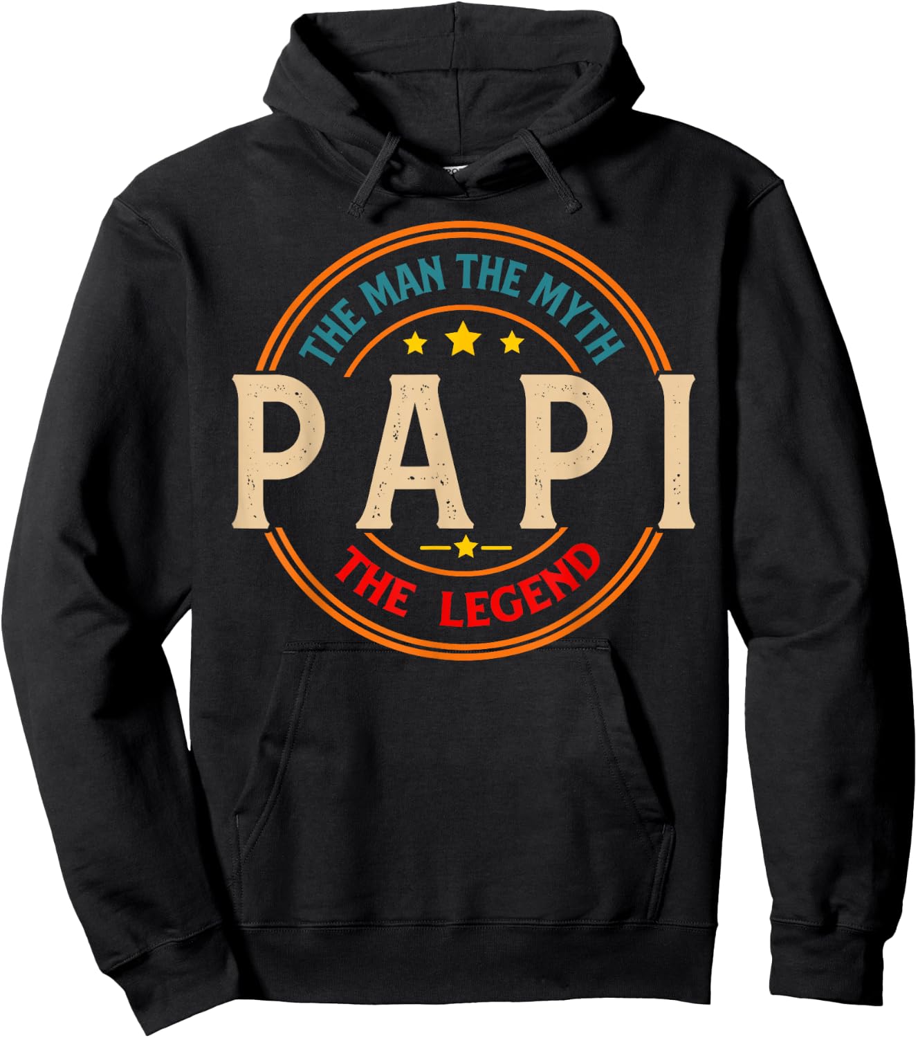 PAPI The Legend The Man, Funny PAPI Fathers Day Hoodie - Hoodie | Black