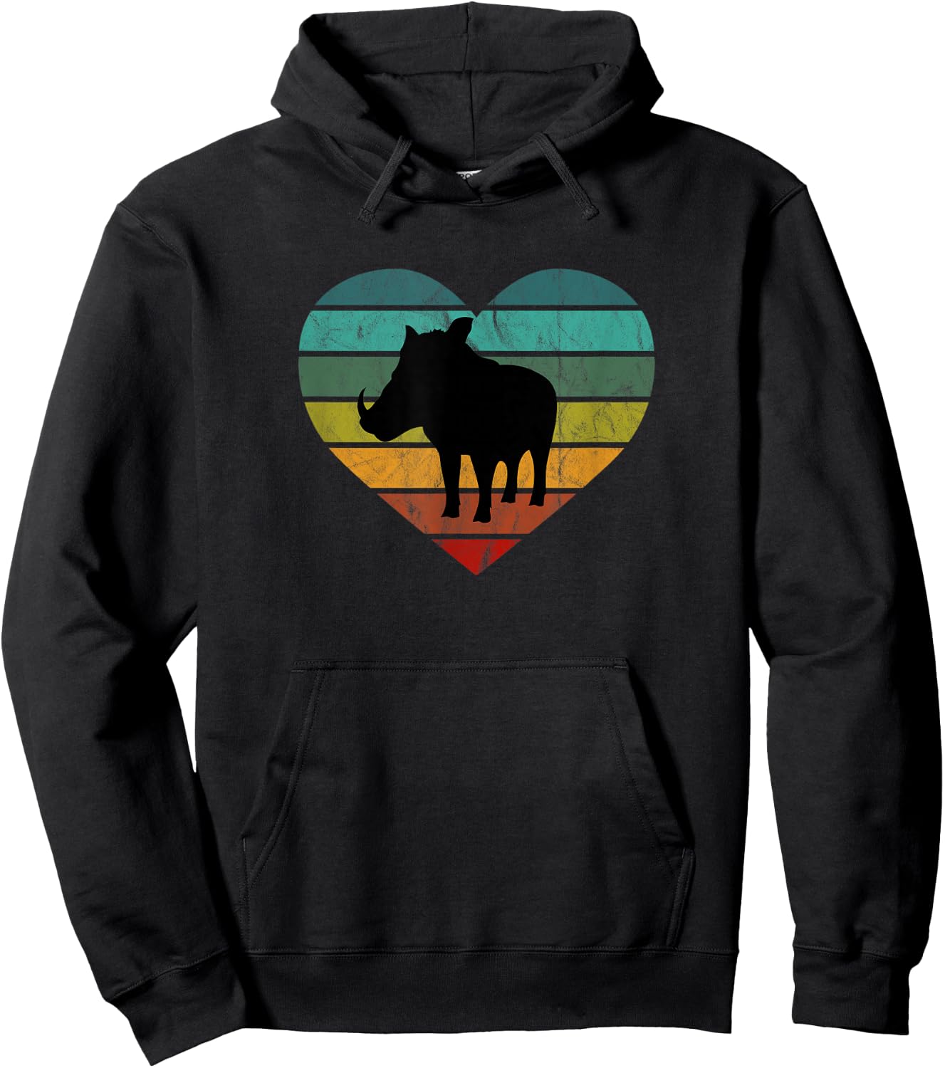 I Love Warthogs in Africa Heart Wilderness Serengeti Hoodie - Hoodie | Black
