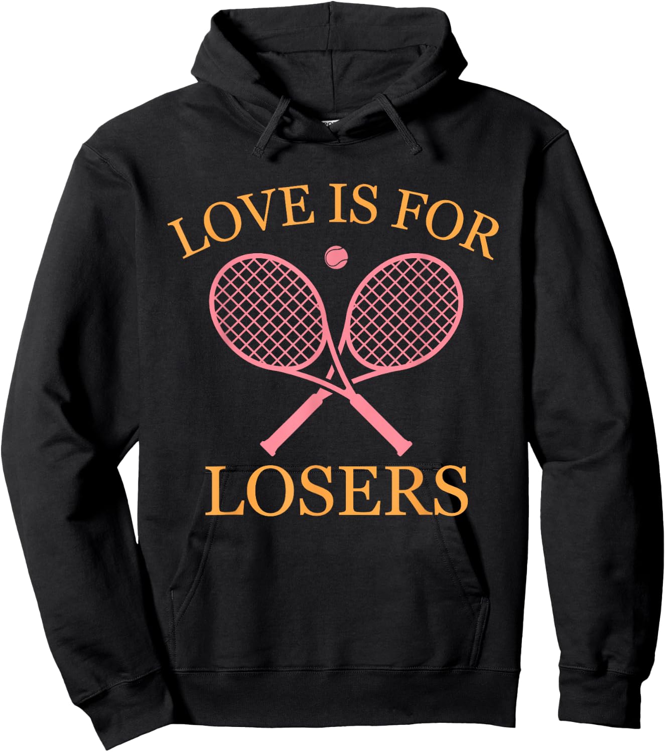 Love Is For Losers Retro 90's Tennis Lover Women Hoodie - Hoodie | Black