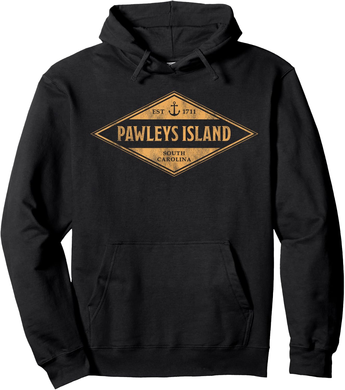 Pawleys Island South Carolina Souvenir Vacation Vintage Hoodie - Hoodie | Black