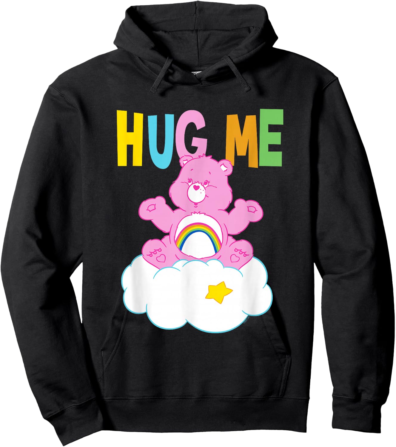 Care Bears Hug Me Cheer Bear Cloud Cute Cartoon Hoodie - Hoodie | Black