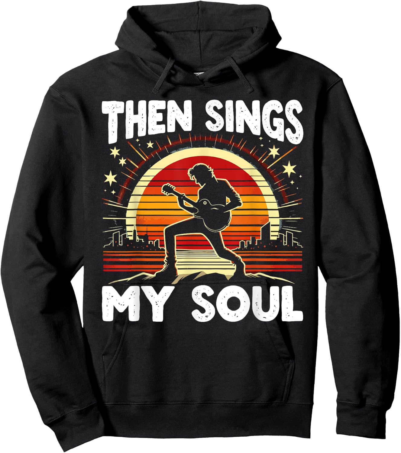 Christian Guitar Player Guitarist Then Sings My Soul Hoodie - Hoodie | Black
