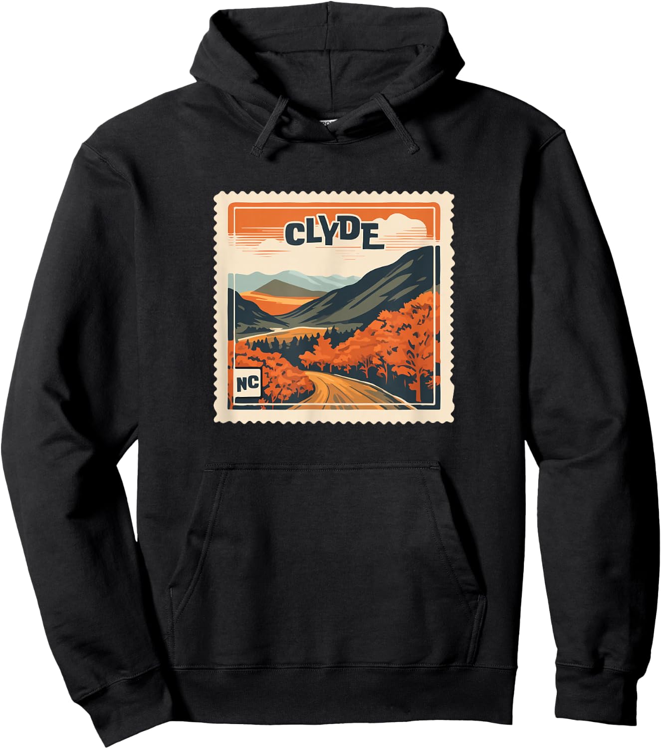 Clyde NC Mountain Clyde NC Travel Hiking Vacation Hoodie - Hoodie | Black