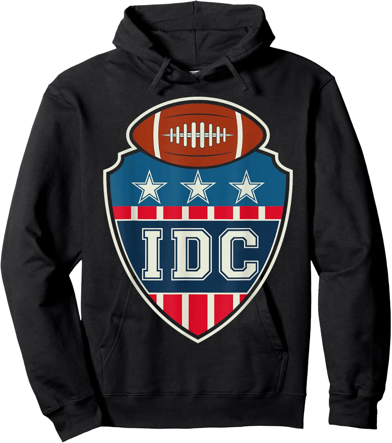 IDC American Football Lover Retro Hoodie - Hoodie | Black