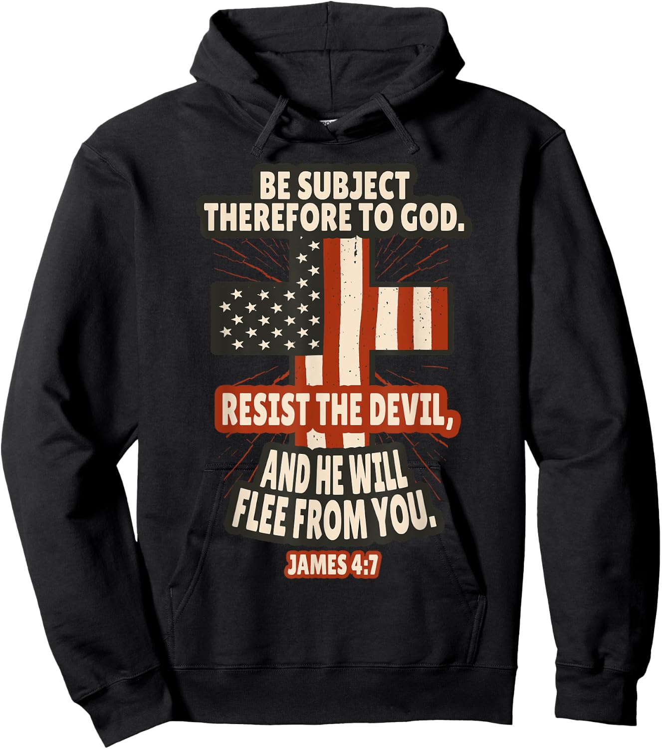 James 4:7 Bible Verses Scripture Hoodie - Hoodie | Black