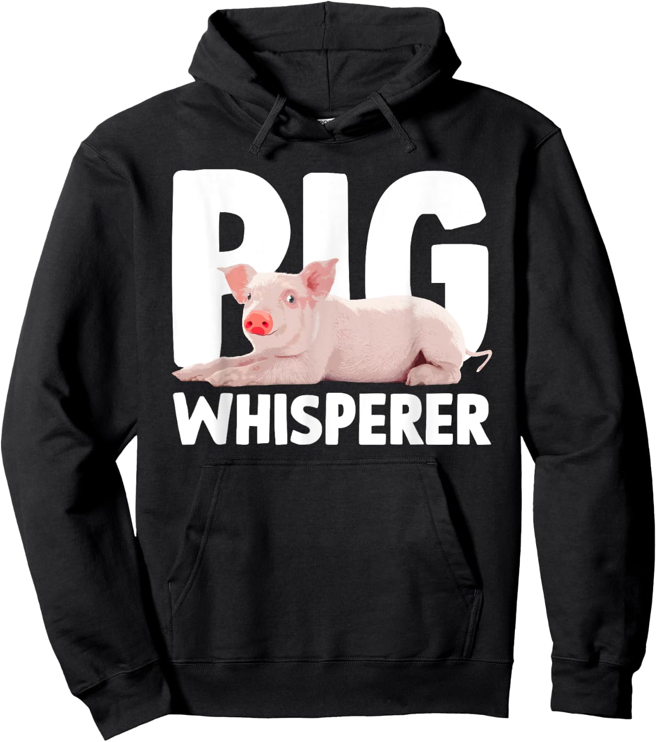 Cute Pig Whisperer Design Women Farmer Pig Lovers Hoodie - Hoodie | Black