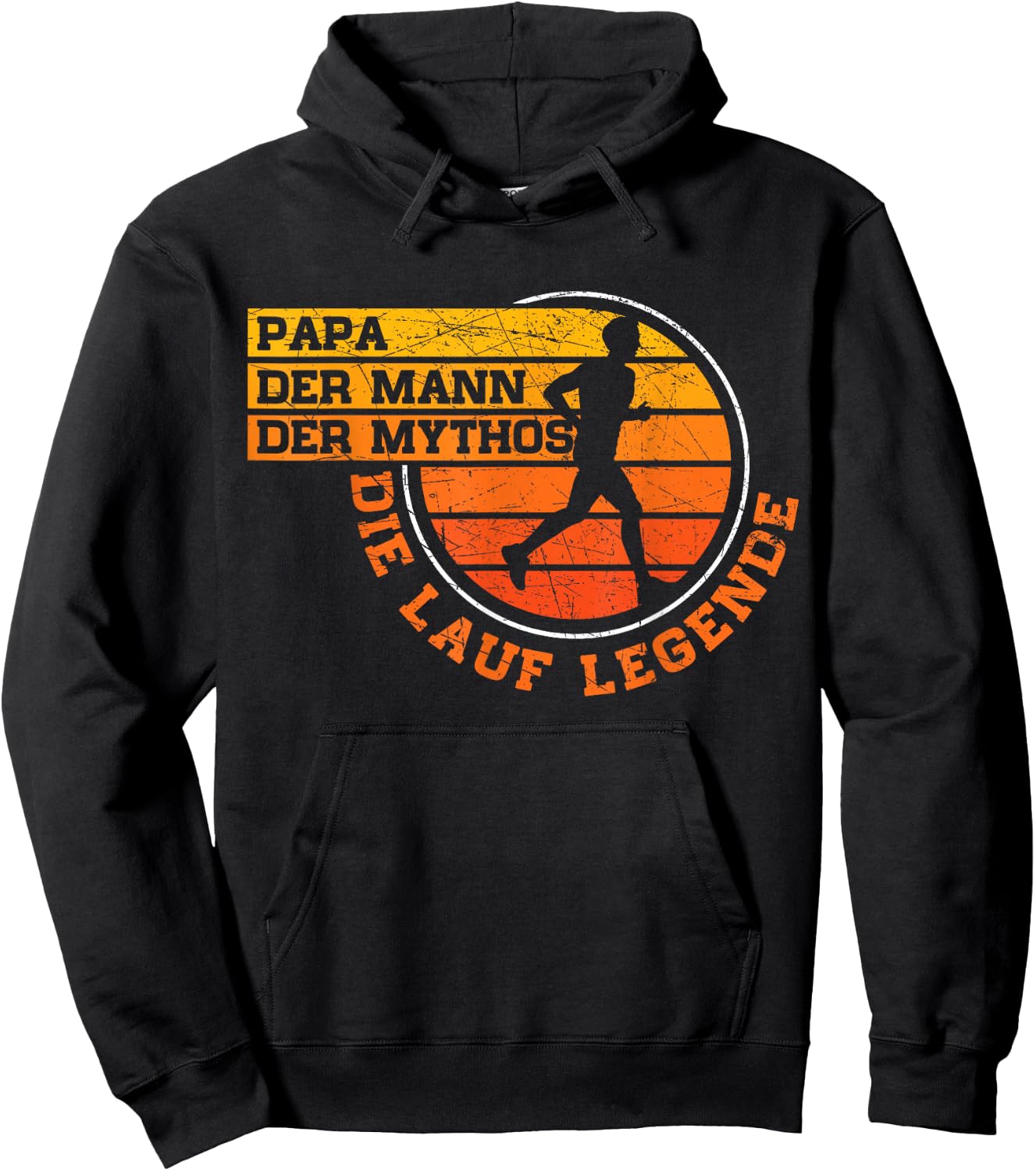 Papa Lauf Legende Läufer Jogger Marathon lustiges Vatertag Hoodie - Hoodie | Black