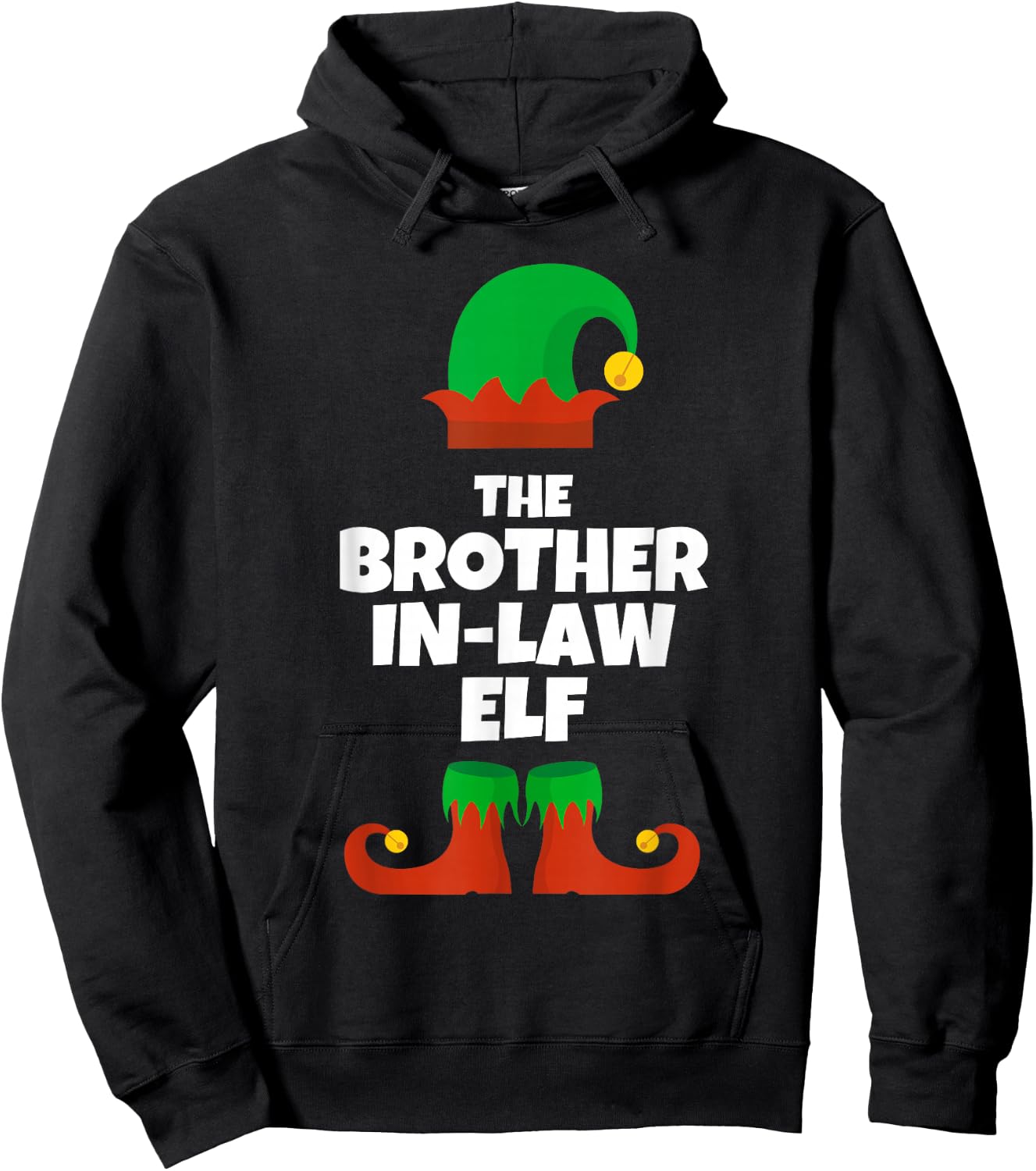 Family The Brother-In-Law Elf Christmas Pj Pajama Xmas Hoodie - Hoodie | Black