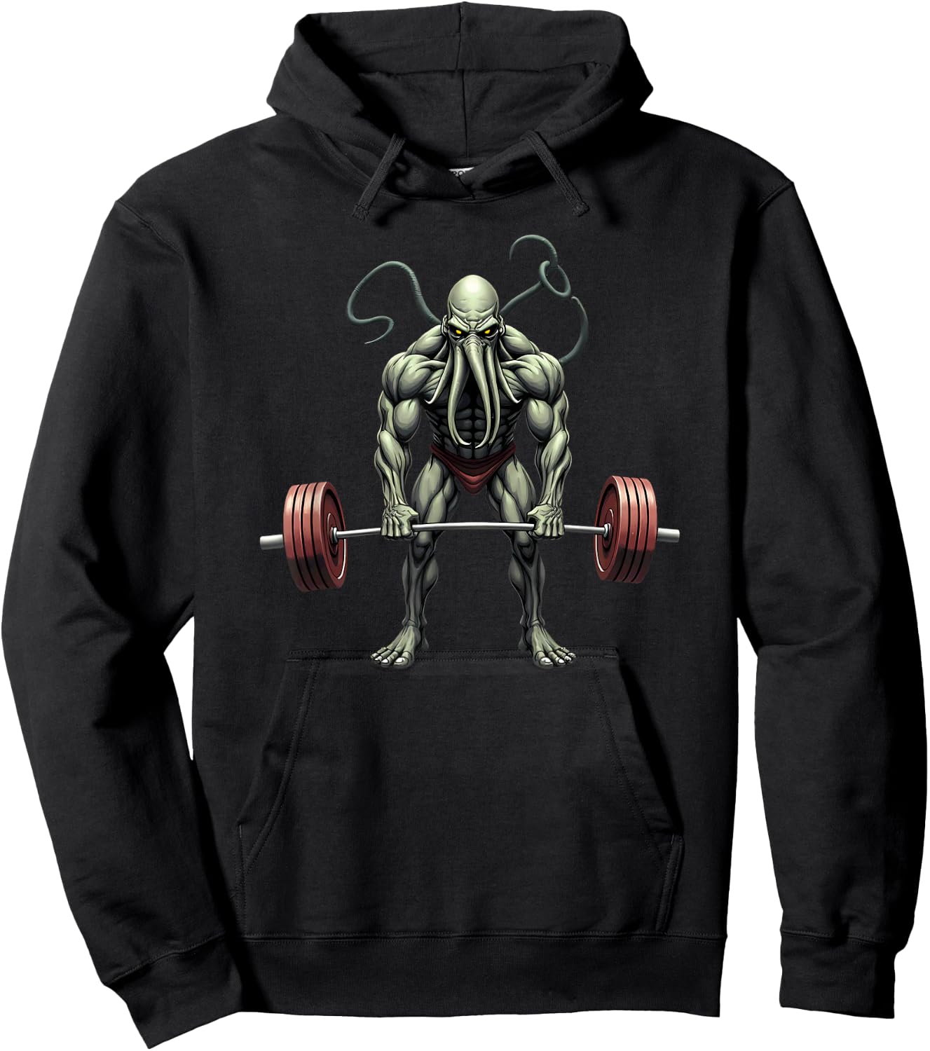 Workout Gym Cthulhu Deadlift Weightlifting Hoodie - Hoodie | Black