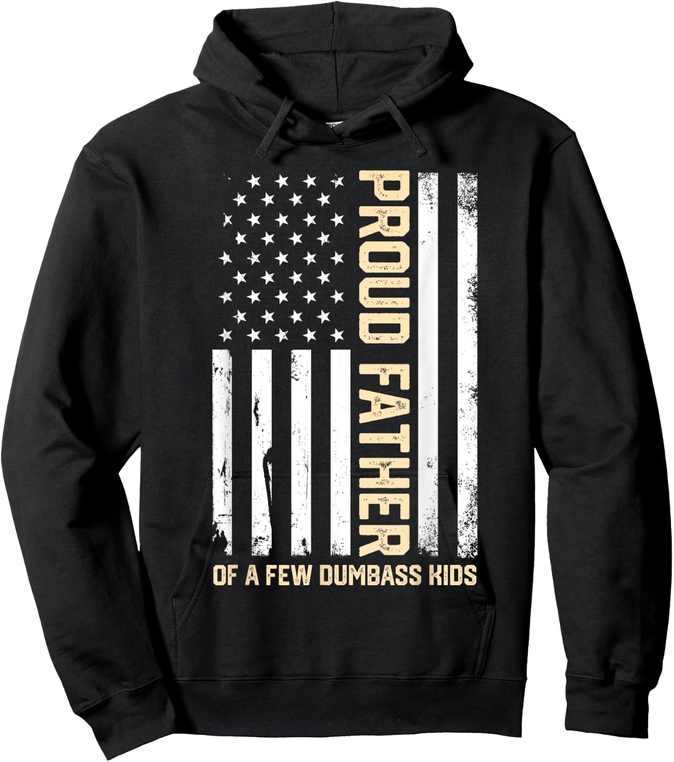 Proud Father of A Few Dumb-Ass Kids Funny Father's Day Quote Hoodie - Hoodie | Black