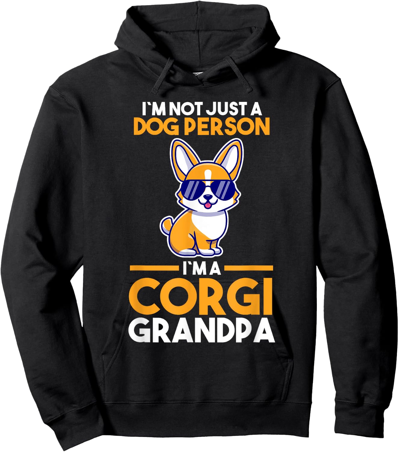 Dog Grandfather Corgi Grandpa Hoodie - Hoodie | Black