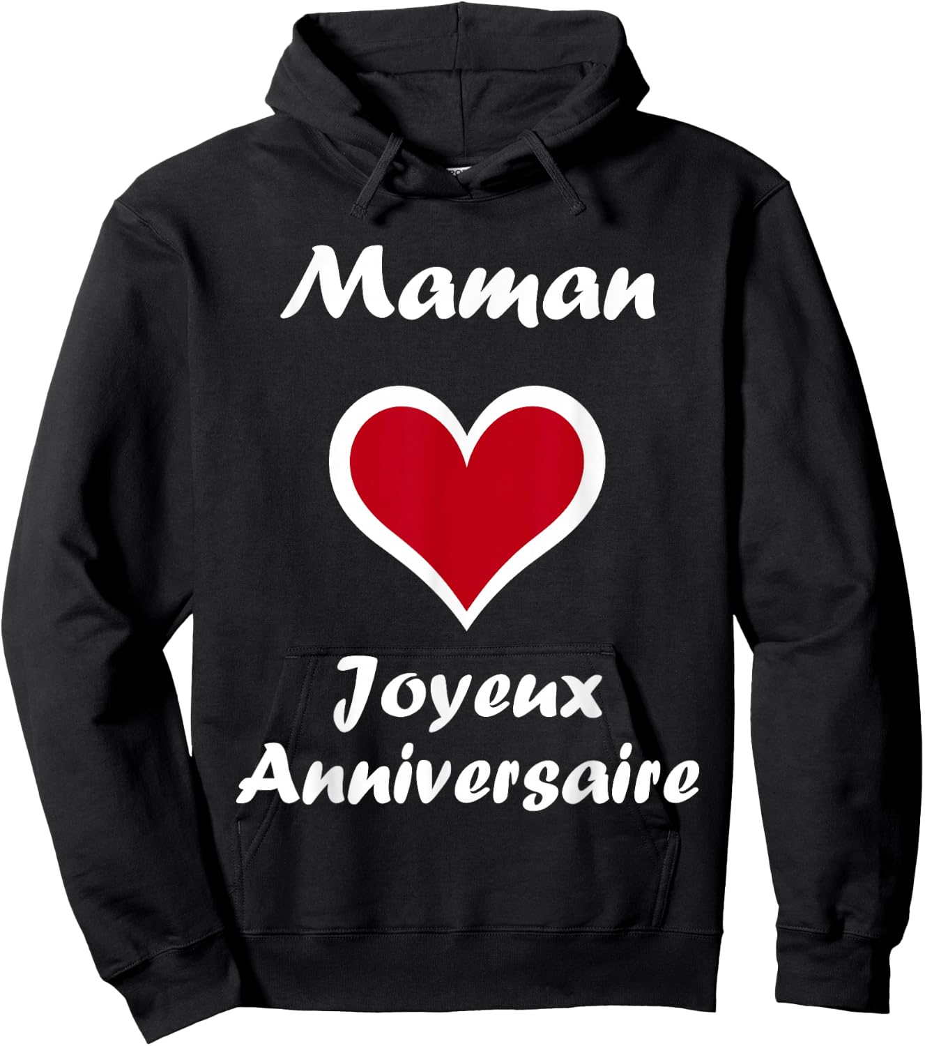 Cute Little Kid Love Happy Birthday Mom , Black, S Hoodie - Hoodie | Black