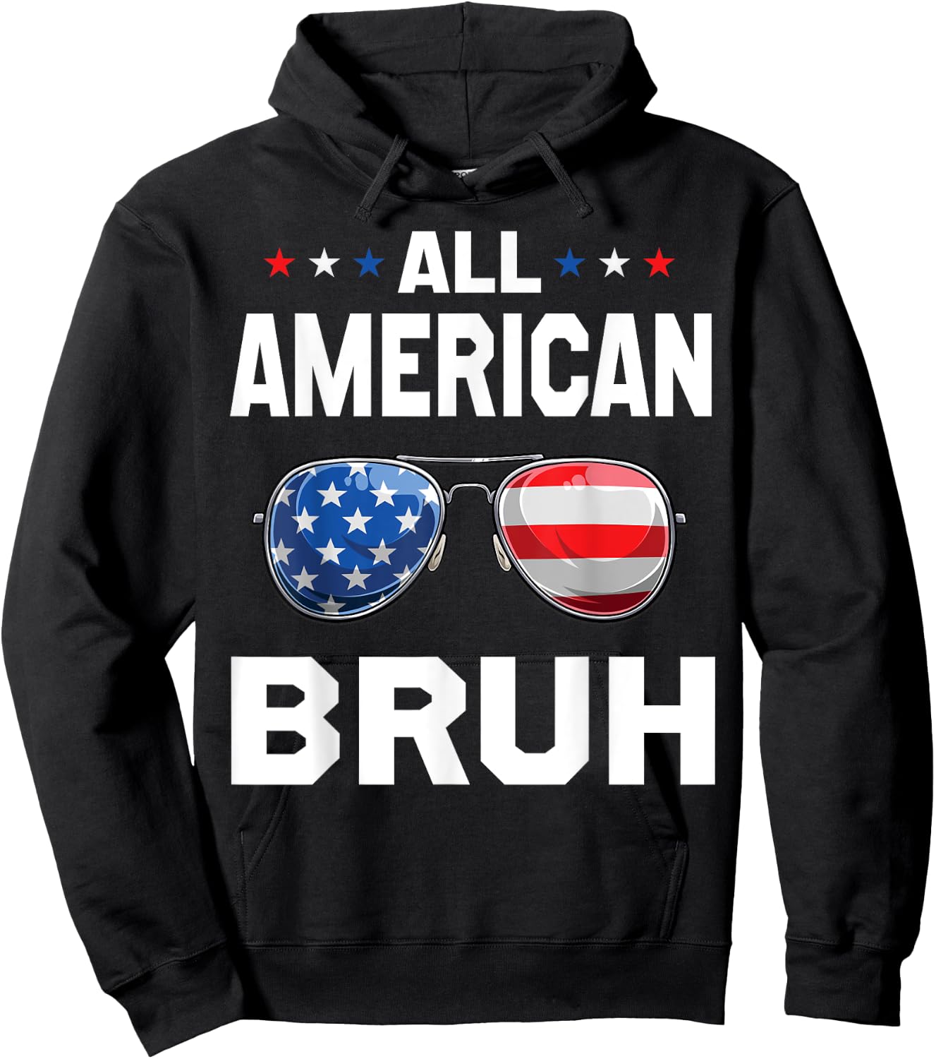 All American Bruh Patriotic Apparel , Women, and Boys Hoodie - Hoodie | Black