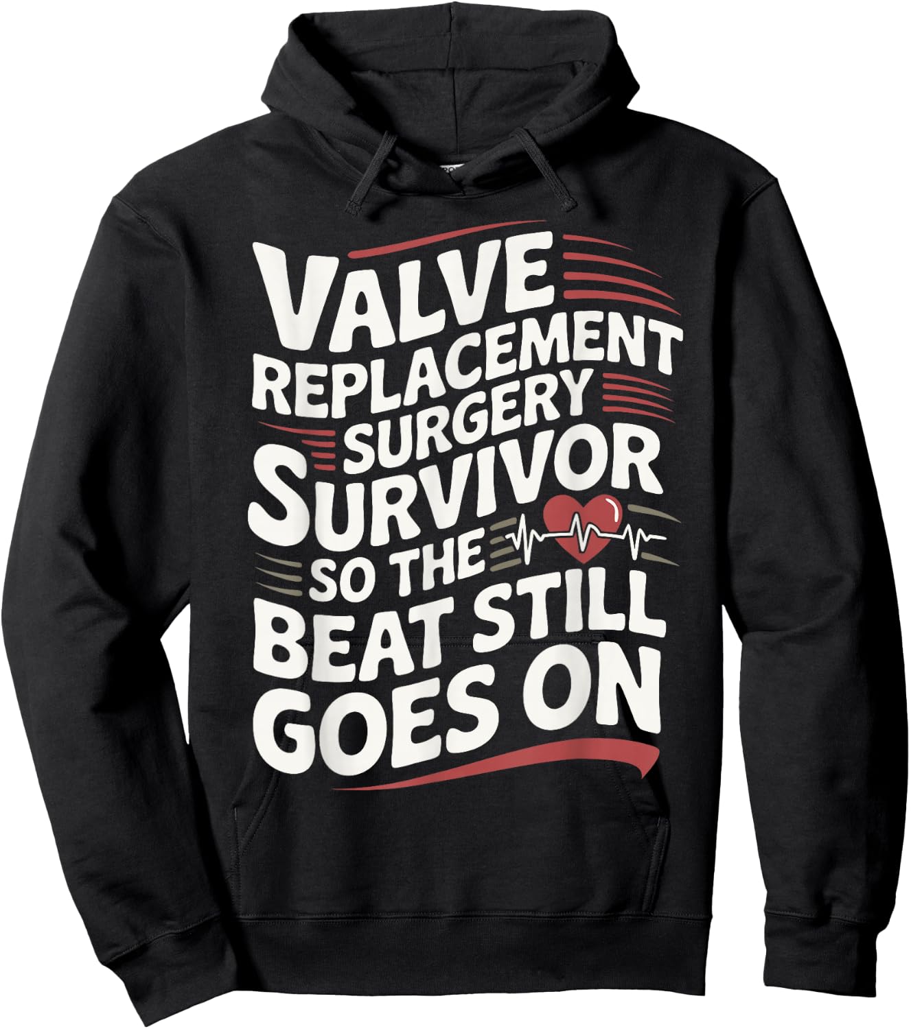 Aortic Valve Surgery Survivor Hoodie - Hoodie | Black