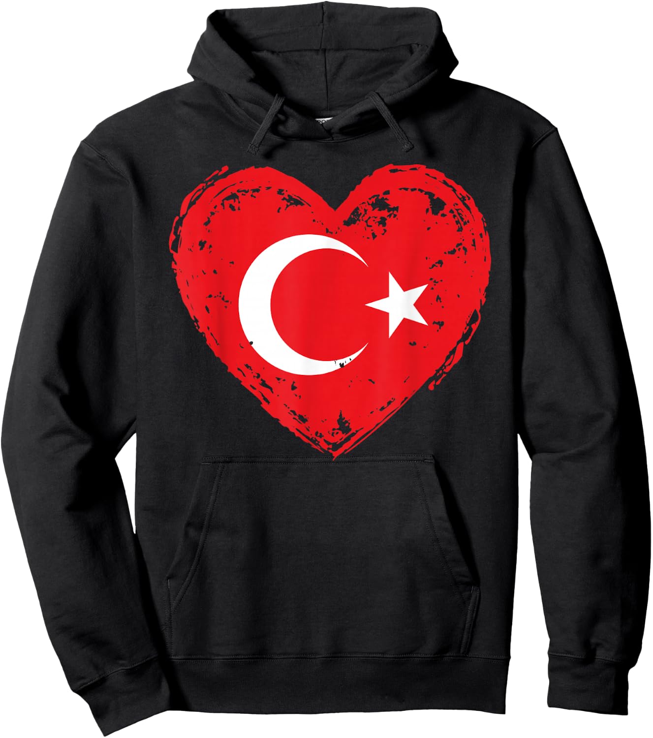 Türkiye In My Heart Turkish Flag Proud Turk Patriotic Turkey Hoodie - Hoodie | Black