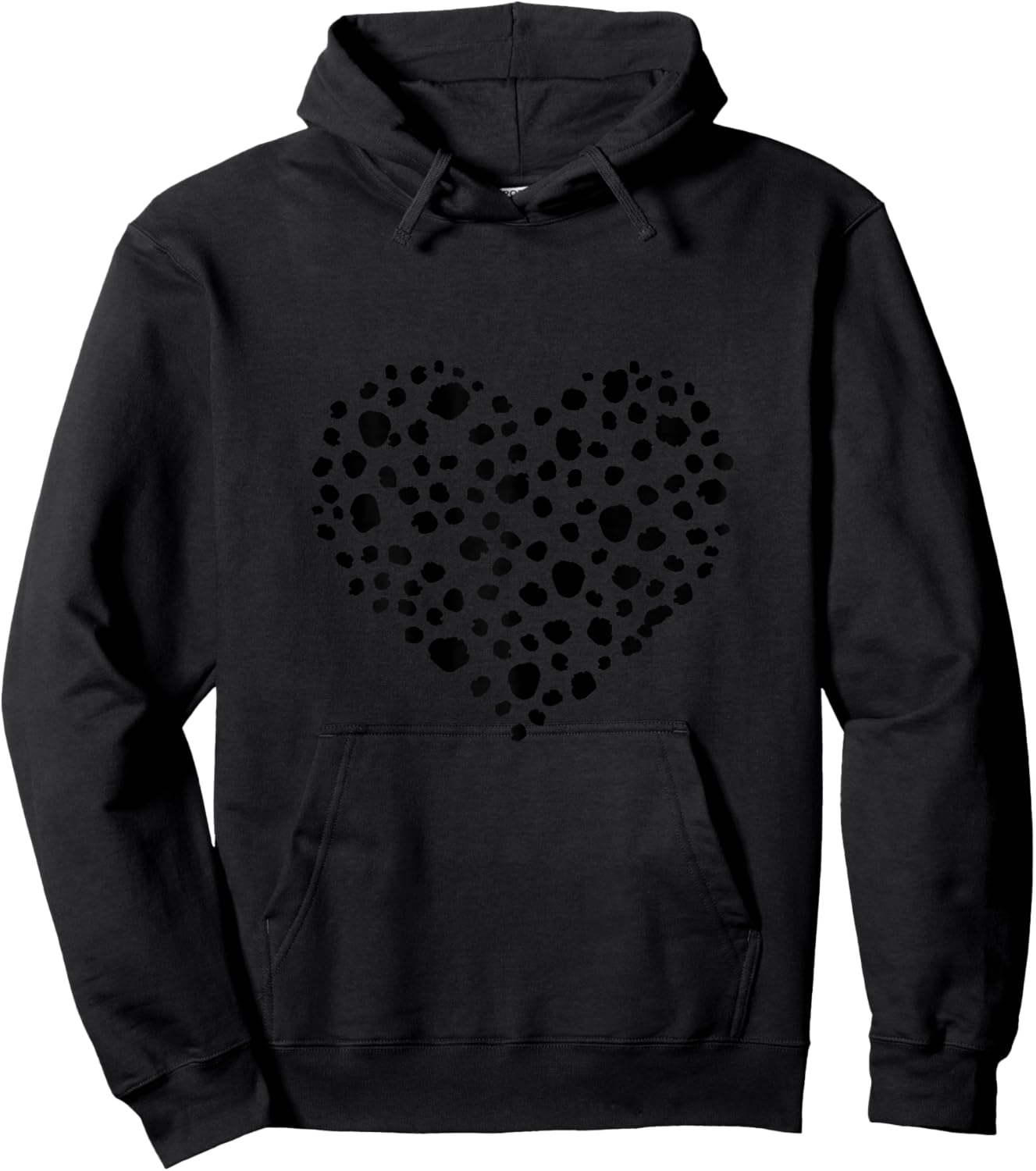 Cute Dalmatian Pattern Heart Love and Girls , White Hoodie - Hoodie | Black