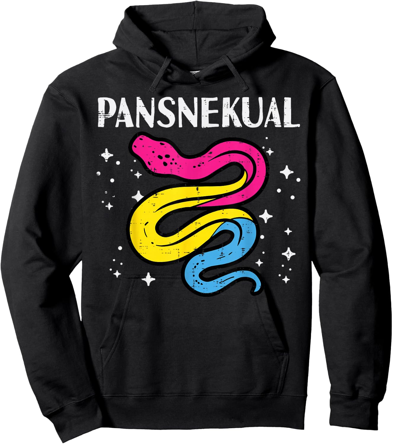 Pansexual Snake Pansnekual Pan Pride Flag Lgbt Men Women Kid Hoodie - Hoodie | Black