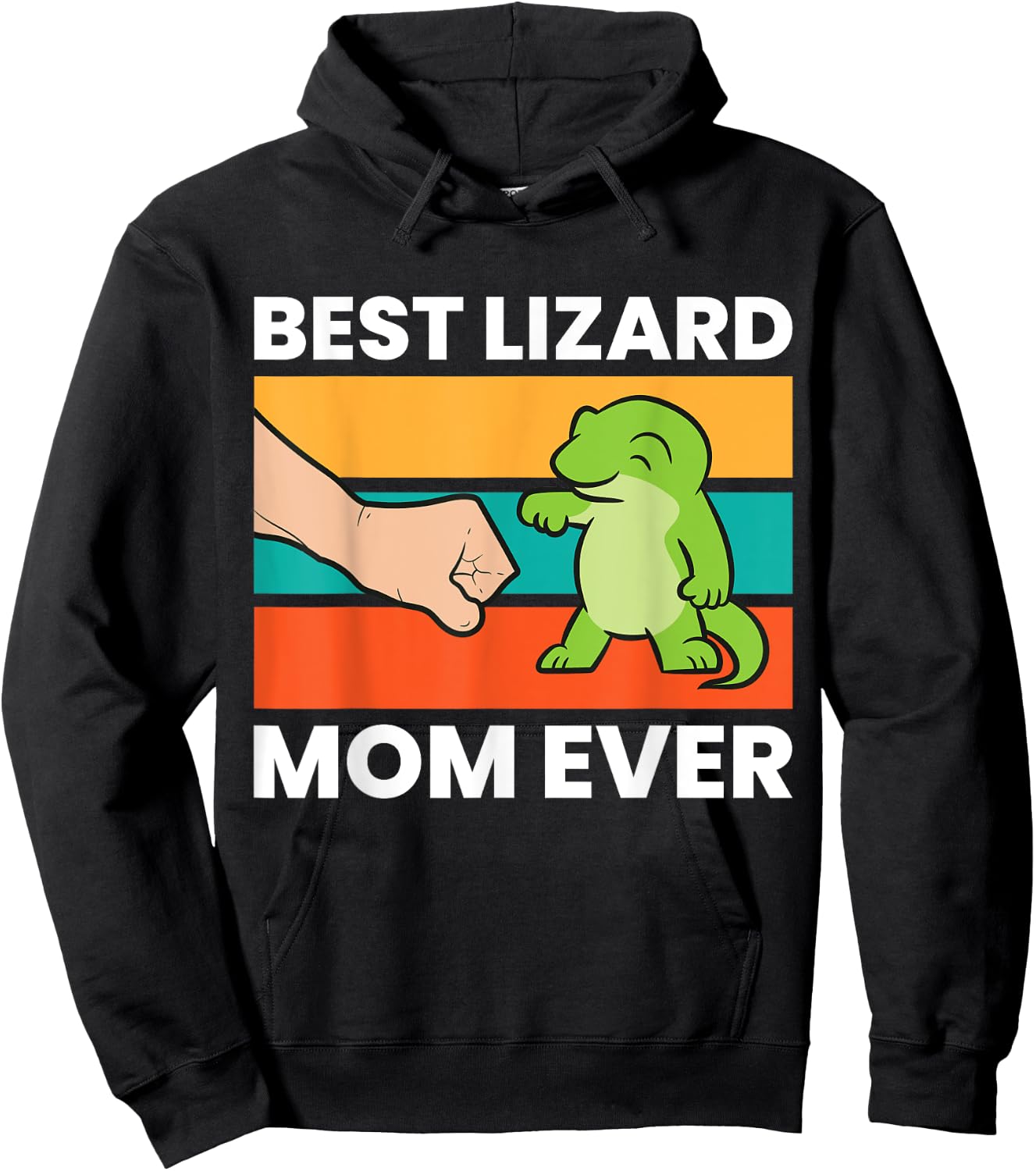 Lizard Mama Reptile Lover Mom Best Lizard Mom Ever Hoodie - Hoodie | Black