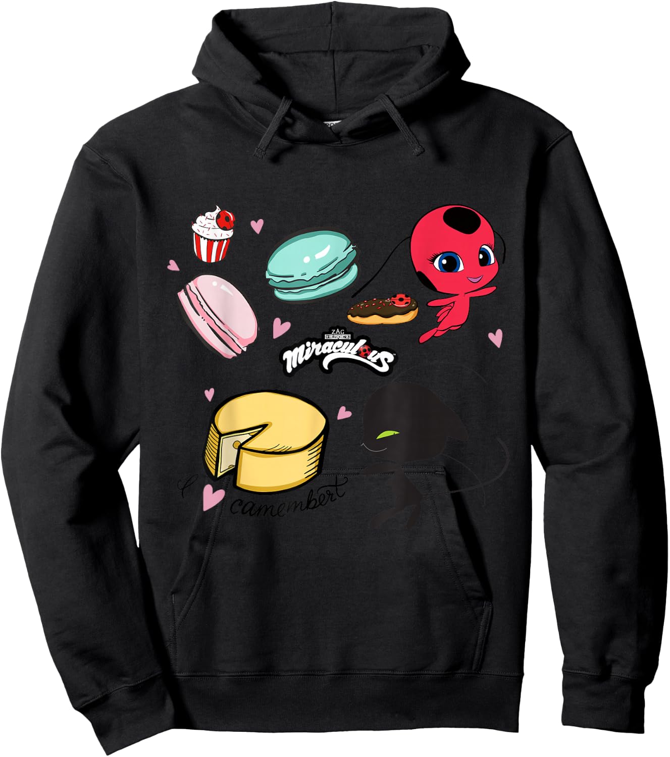 Miraculous Ladybug Tikki and Plagg Bakery Hoodie - Hoodie | Black
