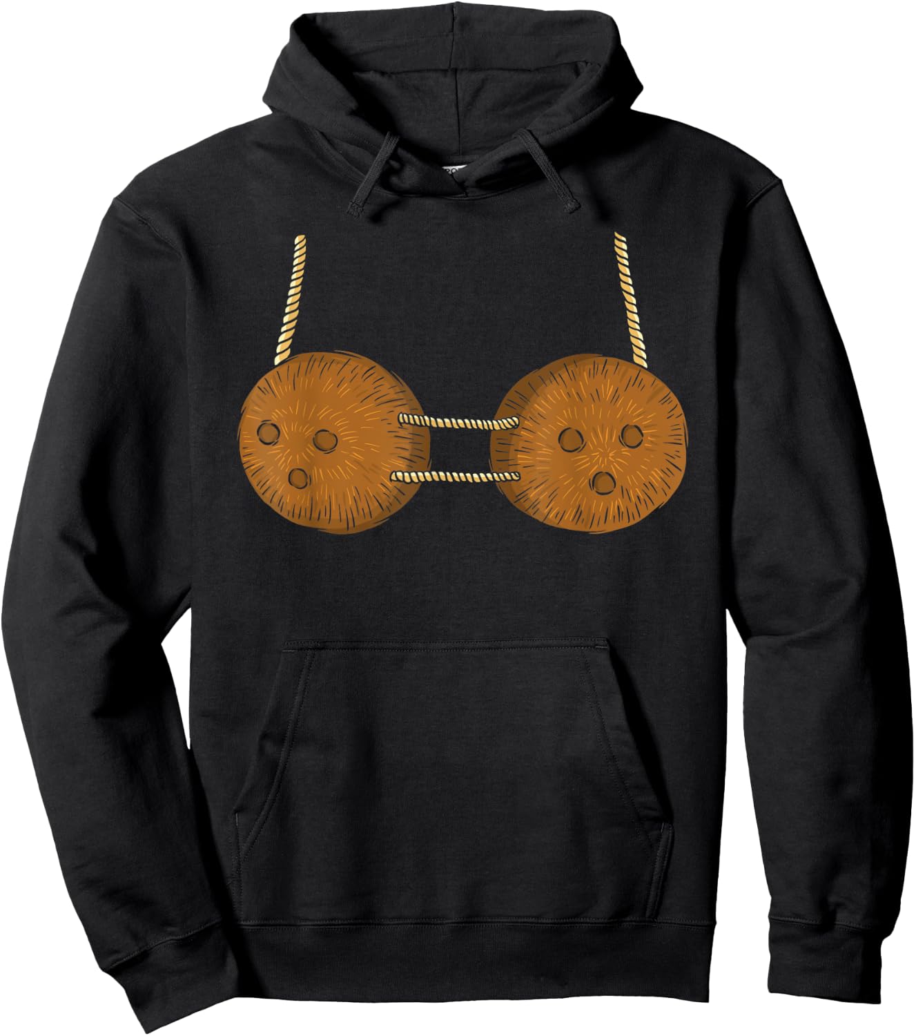 Coconut Bra Summer Beach Halloween Costume Hoodie - Hoodie | Black