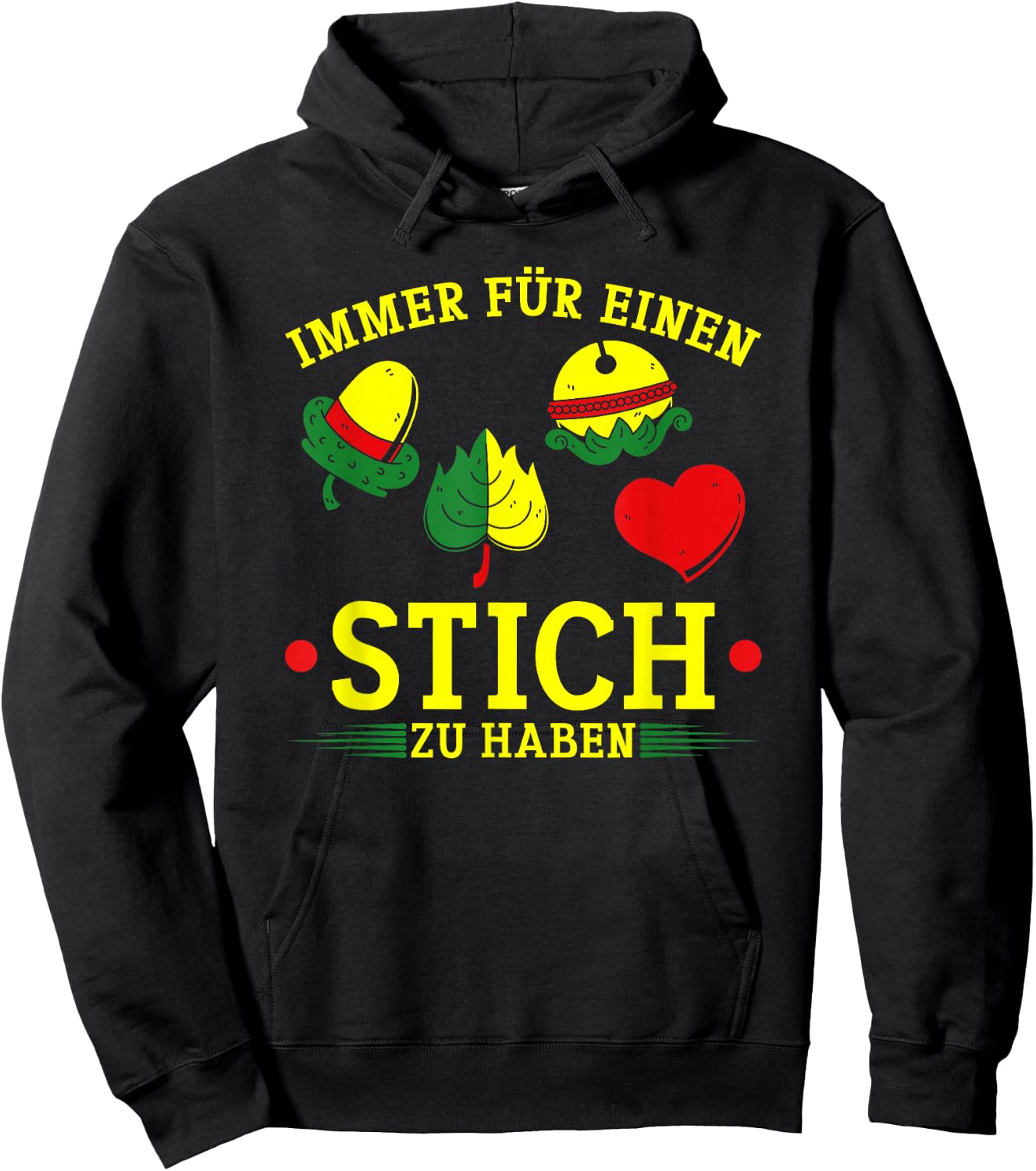 Funny Sheep Head Slogan Card Game Shot Cotton , black Hoodie - Hoodie | Black
