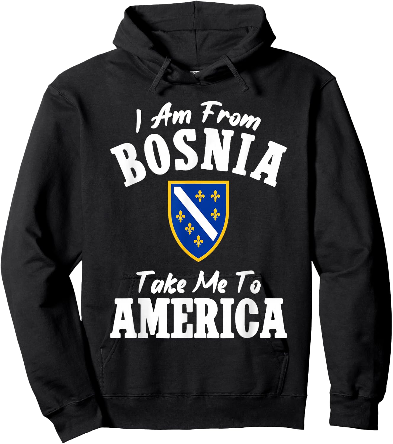 I am from Bosnia take me to America und Bosnien Herzegowina Hoodie - Hoodie | Black
