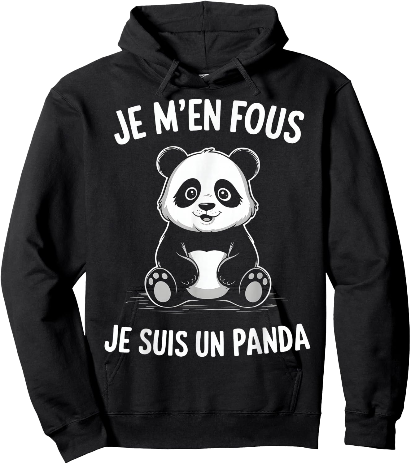 Je M'en Fous Je Suis Un Panda Animal Gift Child Christmas , Black, S Hoodie - Hoodie | Black