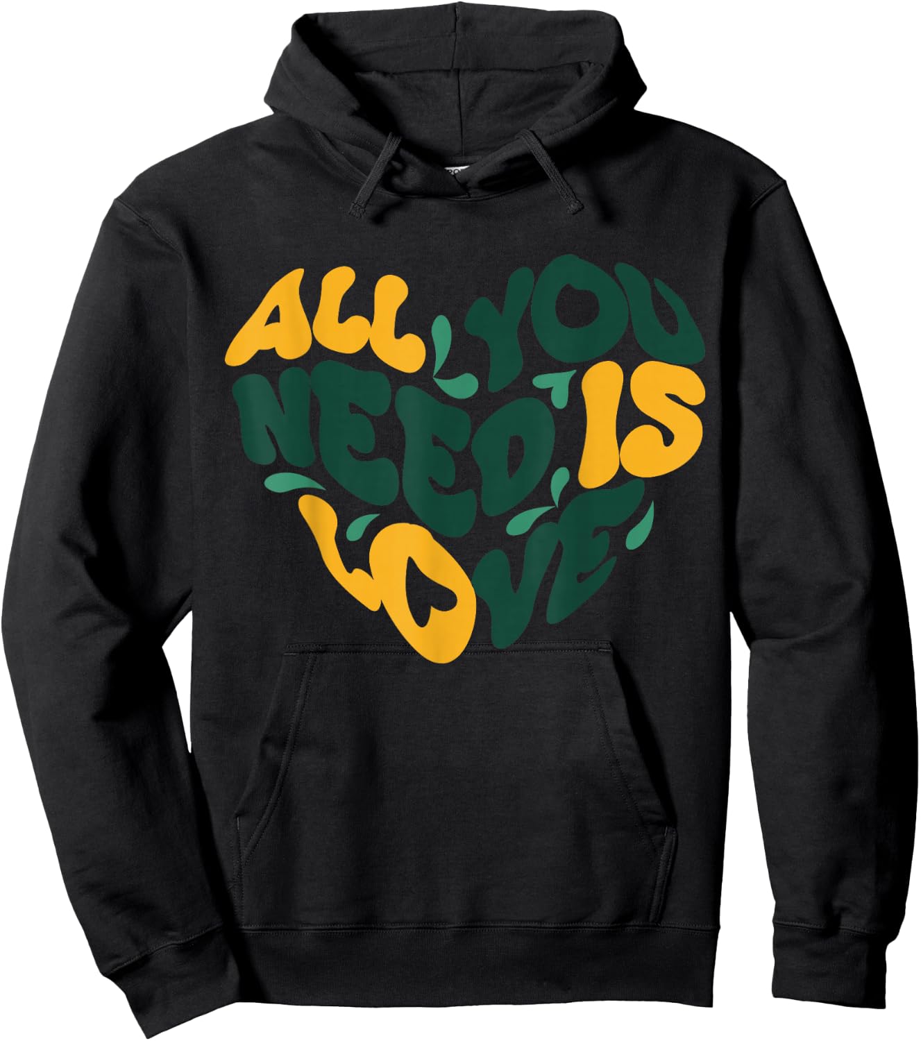 Herzform mit Aufschrift "All You Need Is Love" Hoodie - Hoodie | Black