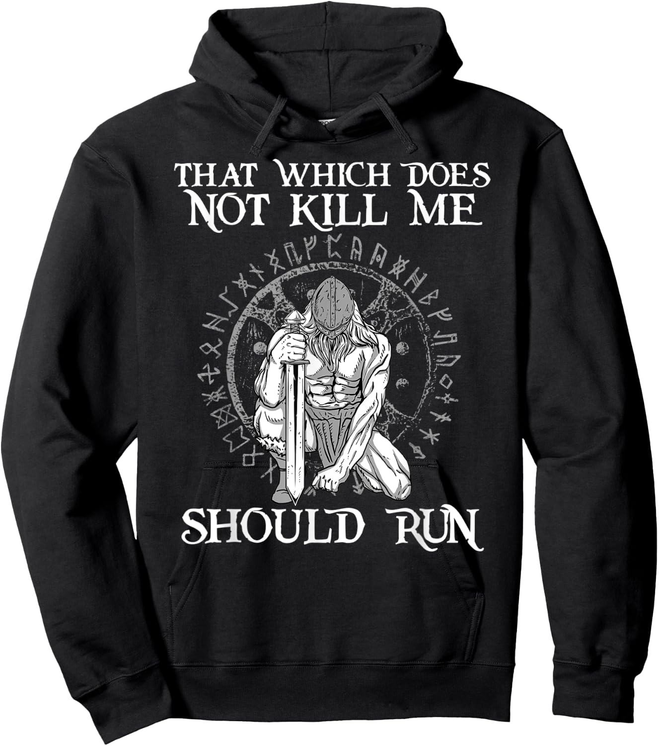 That Which does not Kill Me Should Run I Odin Wikinger Axt Hoodie - Hoodie | Black