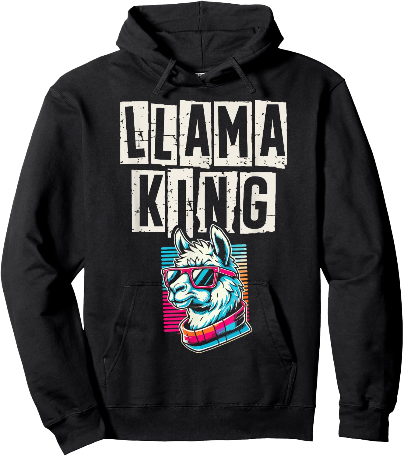 Llama King Llamas Animal Lover Hoodie - Hoodie | Black