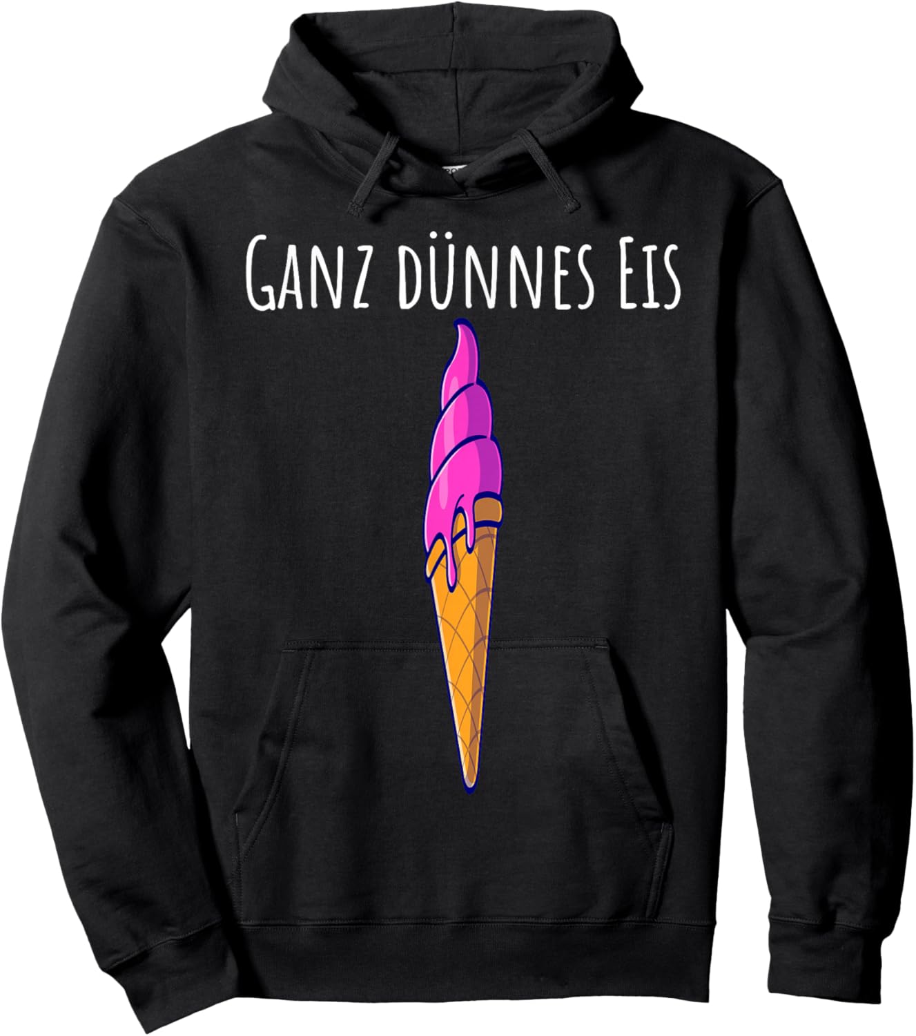 Very Thin Ice Slogan Summer Word Game, black Hoodie - Hoodie | Black