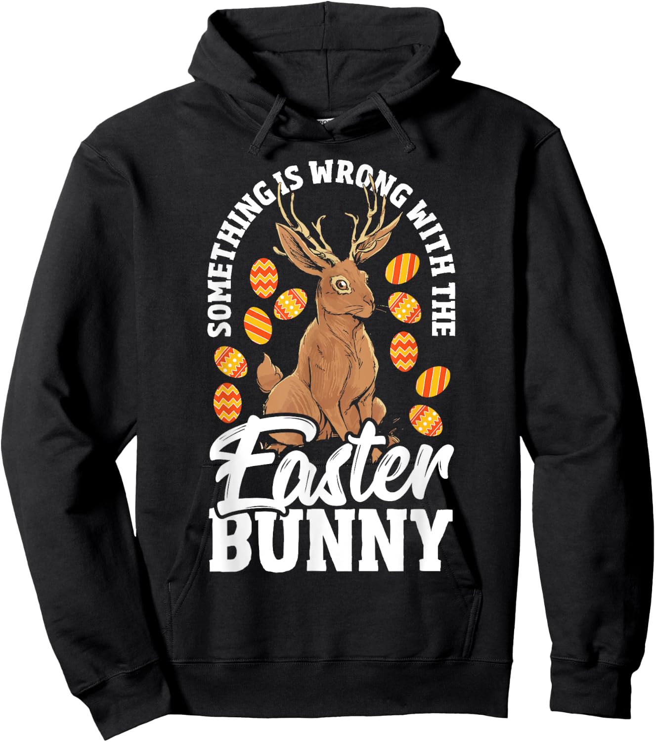 Jackalope Easter Rabbit Funny Mythical Jackalope Hoodie - Hoodie | Black