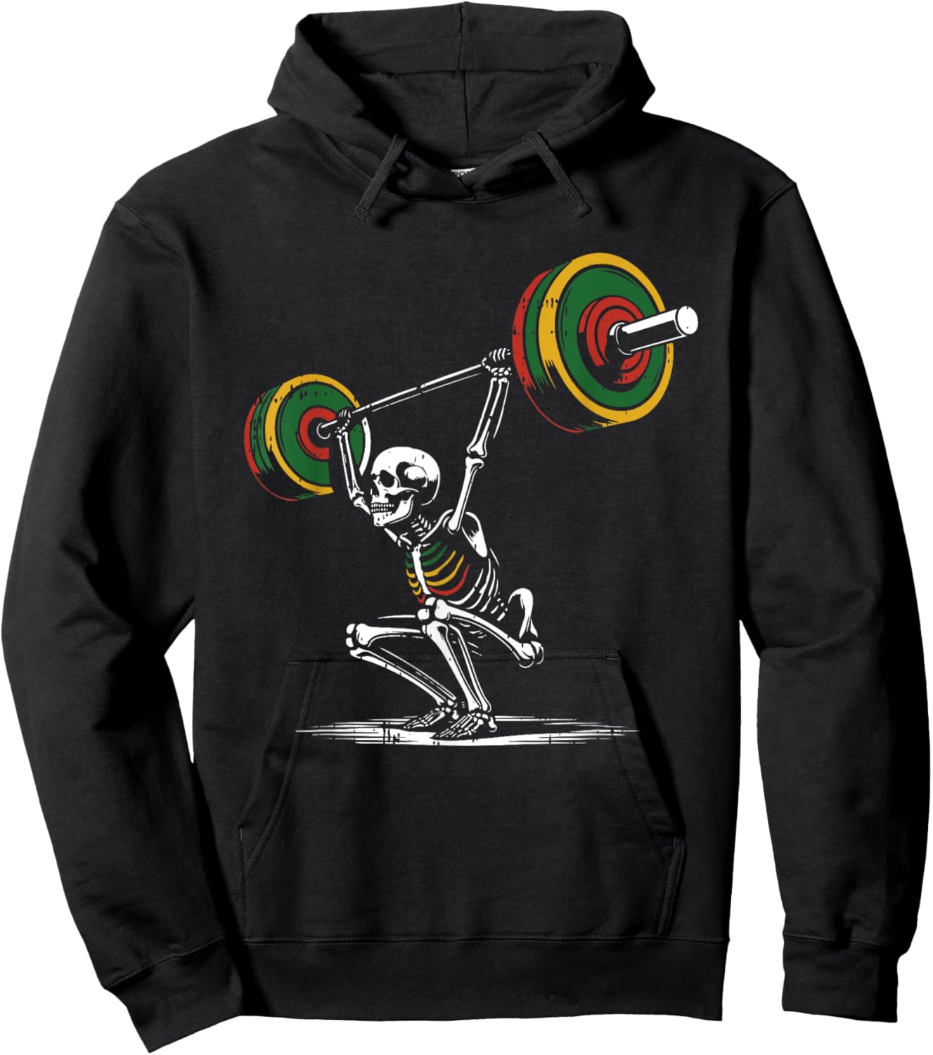 Skeleton Lifting Fathers Day Gym Workout Dad Papa Men Hoodie - Hoodie | Black