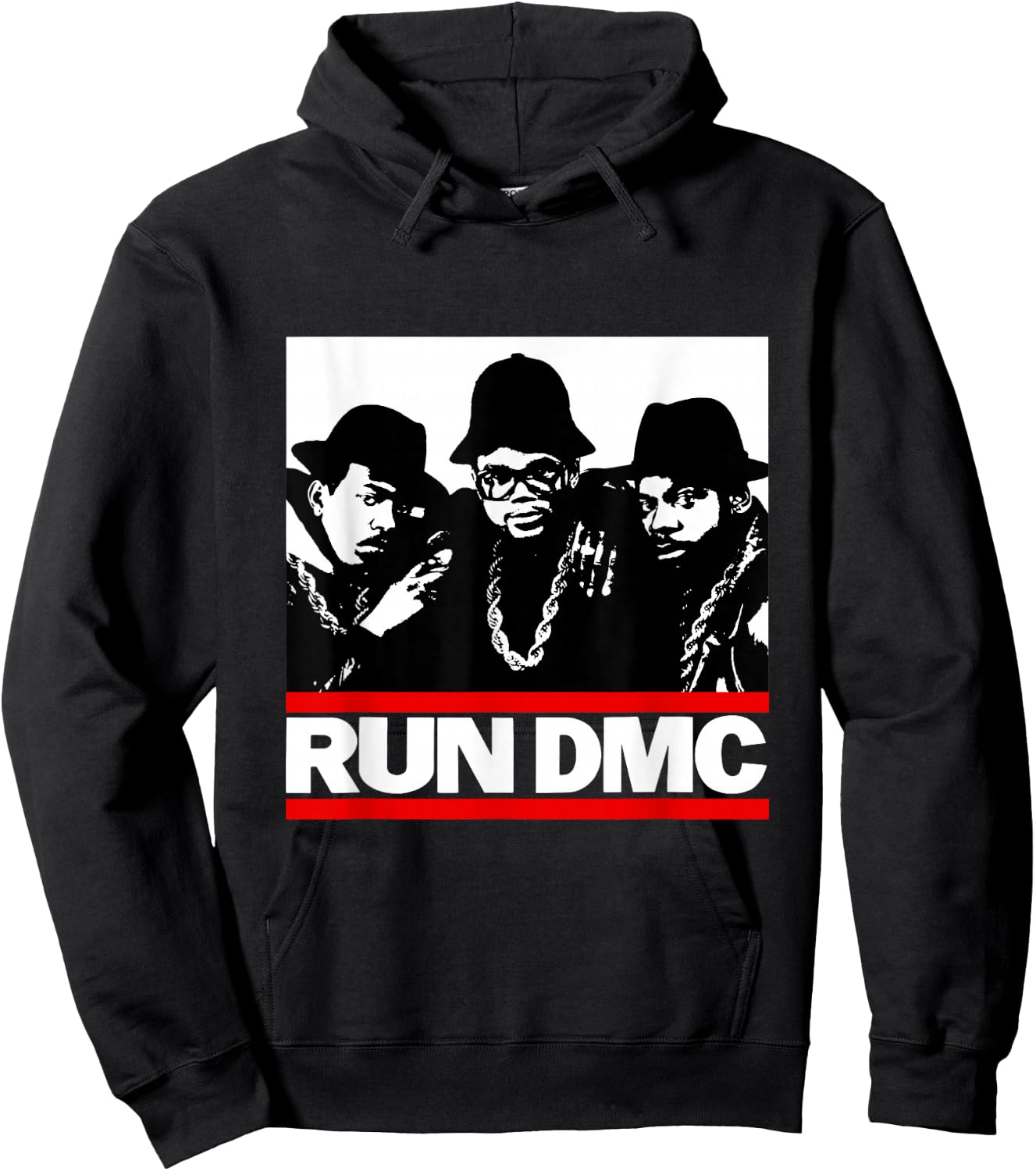 RUN DMC Trio Silhouette Hoodie - Hoodie | Black