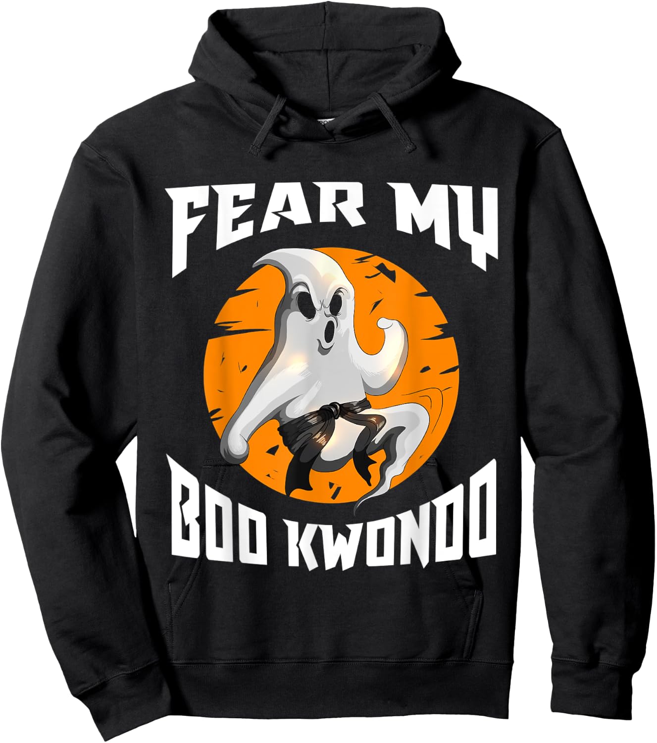 Fear My Boo Kwondo Creepy Spirit Halloween Kung Fu Karate Hoodie - Hoodie | Black