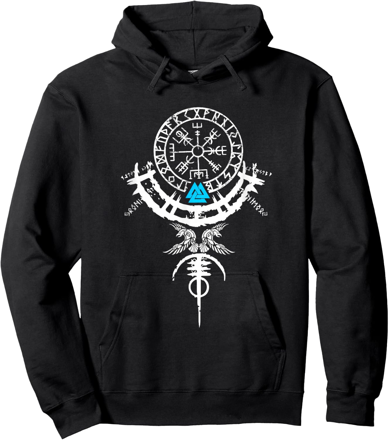 Wikinger Shirt Vikings Vegvisir Wikinger Valhalla Herren Hoodie - Hoodie | Black