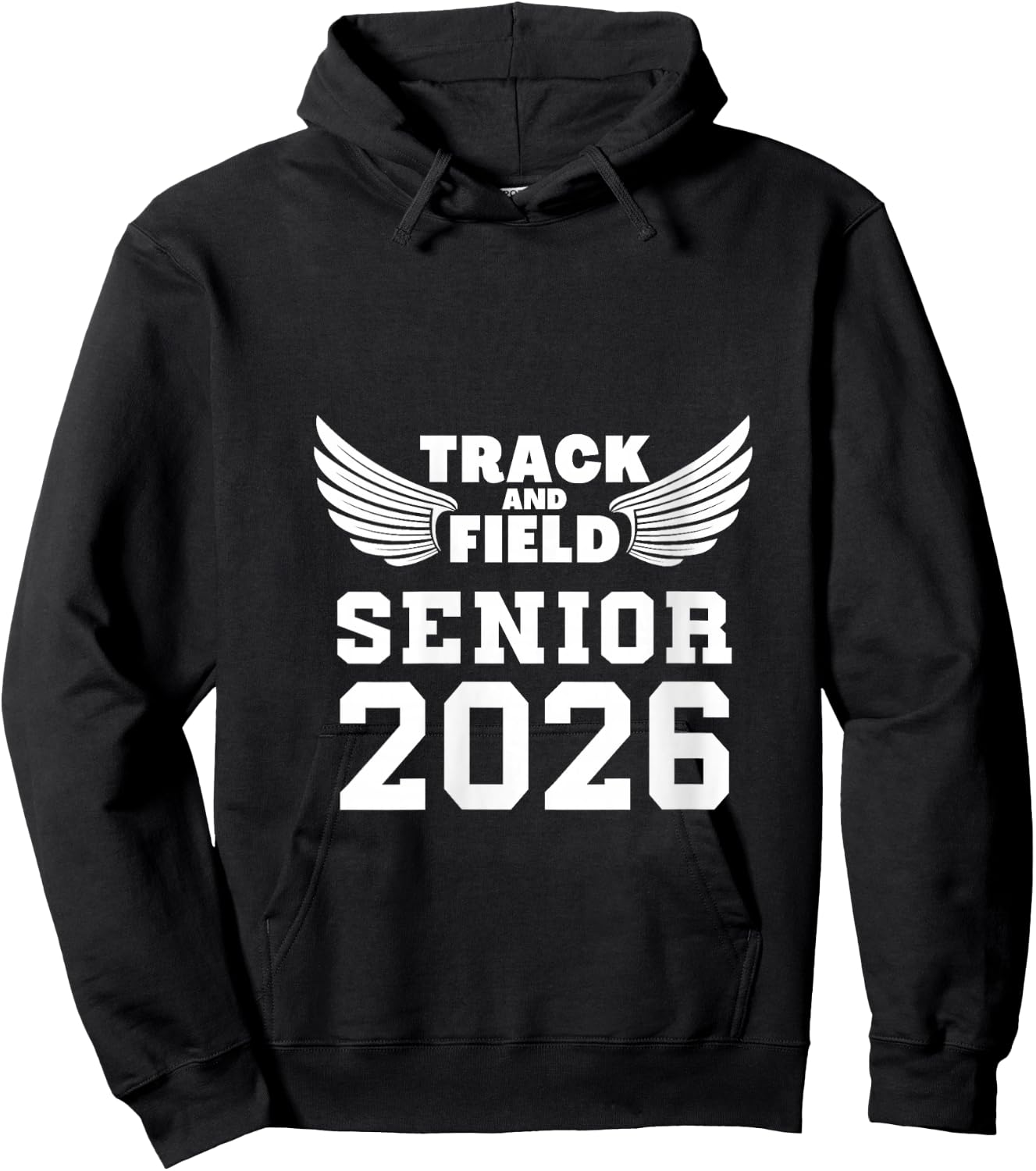 Class Of 2026 Track And Field Senior Graduation Graduate V-Neck Hoodie - Hoodie | Black