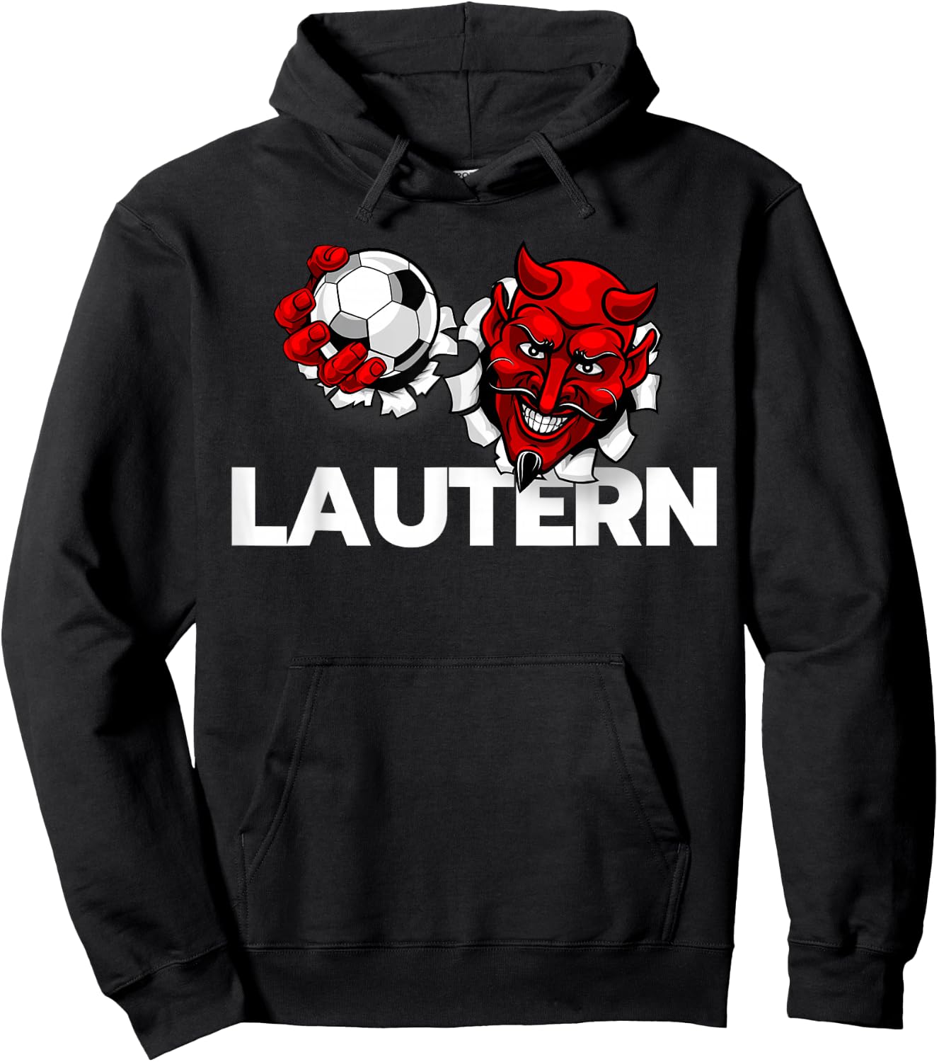 Football Lautern Verein Kaiserslautern Lautre Stadt Pfalz , black Hoodie - Hoodie | Black