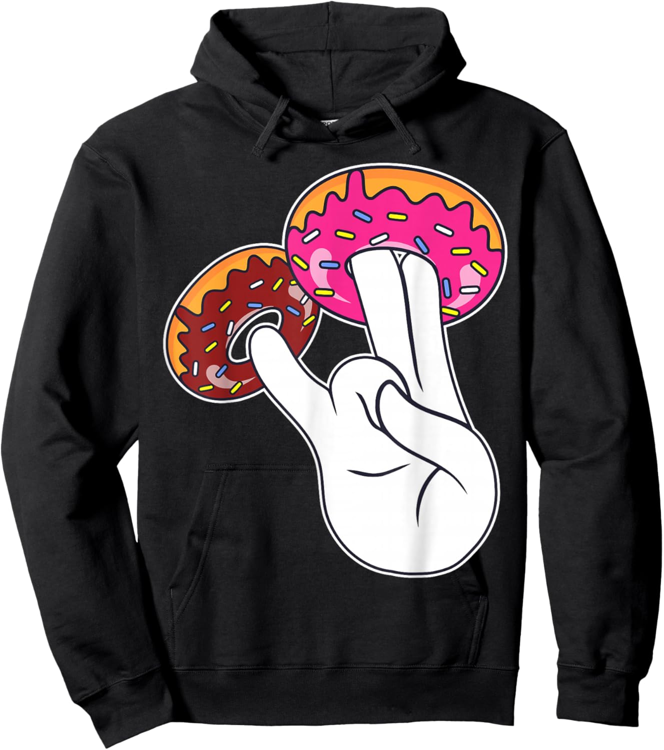 Funny Inappropriate and Embarrassing Dirty Adult Humour Donut Hoodie - Hoodie | Black