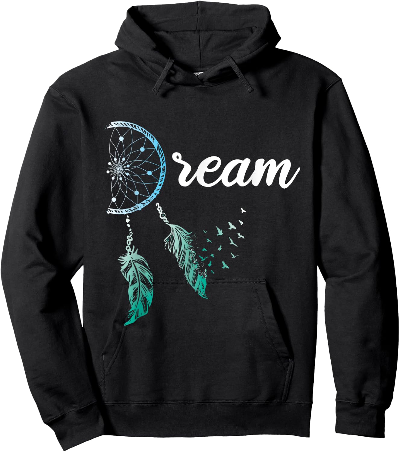 Indian Native American Dreamcatcher Boho Chic Dream Catcher Hoodie - Hoodie | Black