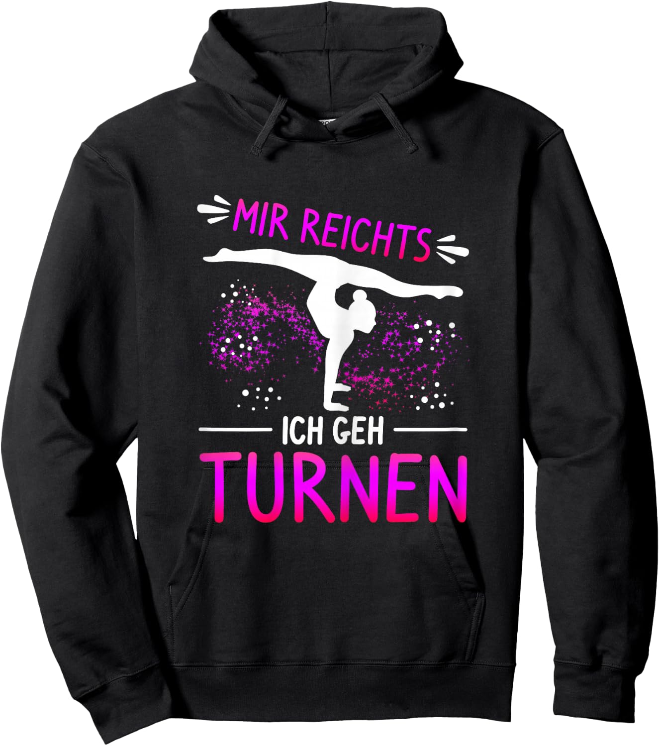 with German Text "Mir Reicht", black Hoodie - Hoodie | Black